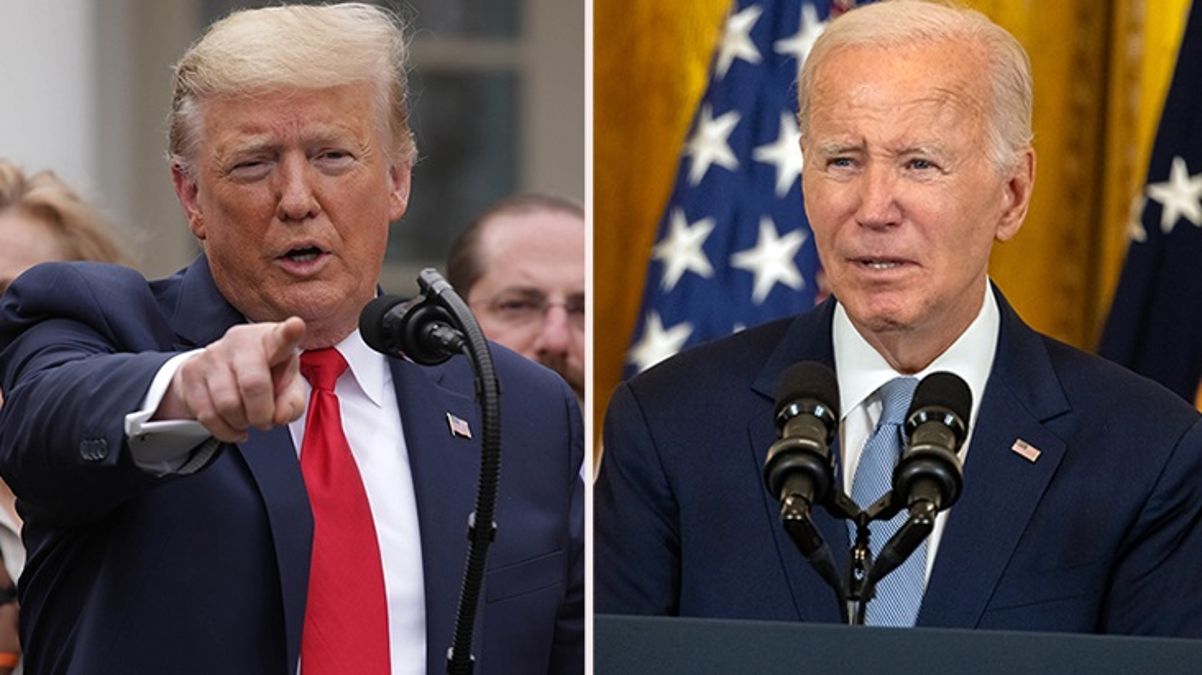 Donald Trump, sık sık yönünü kaybeden Joe Biden'ın taklidini yaptı