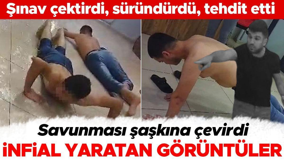 Şaşkına çeviren görüntüler! Çıraklarını şınav çektirip süründürdü... İfadesi ortaya çıktı