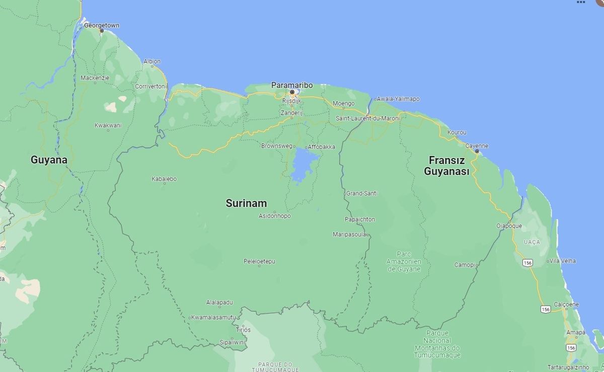 Surinam hangi yarım kürede? Surinam'in konumu ve harita bilgisi