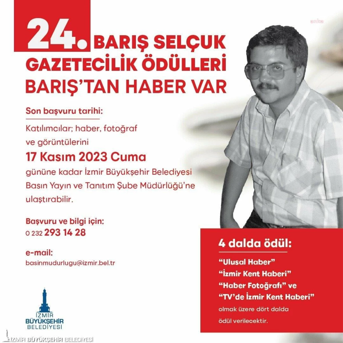 24'üncü Barış Selçuk Gazetecilik Ödülleri'ne Başvurular Başladı