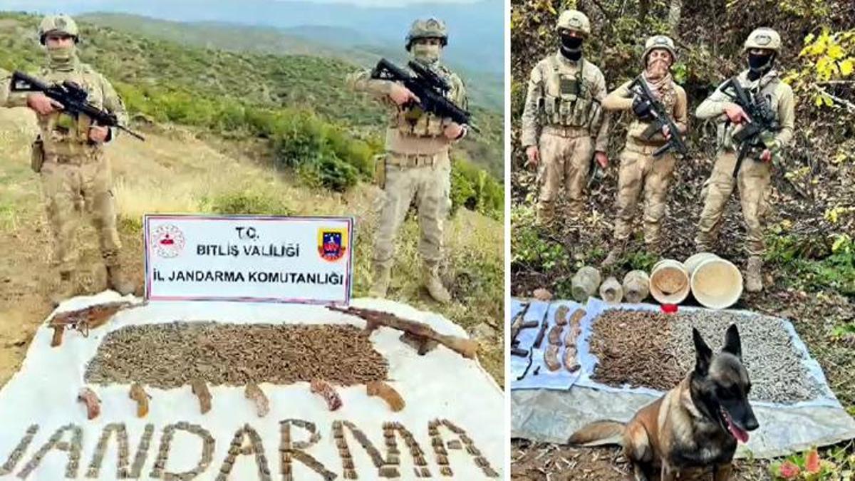 Bitlis kırsalında PKK'ya ait mühimmat ele geçirildi