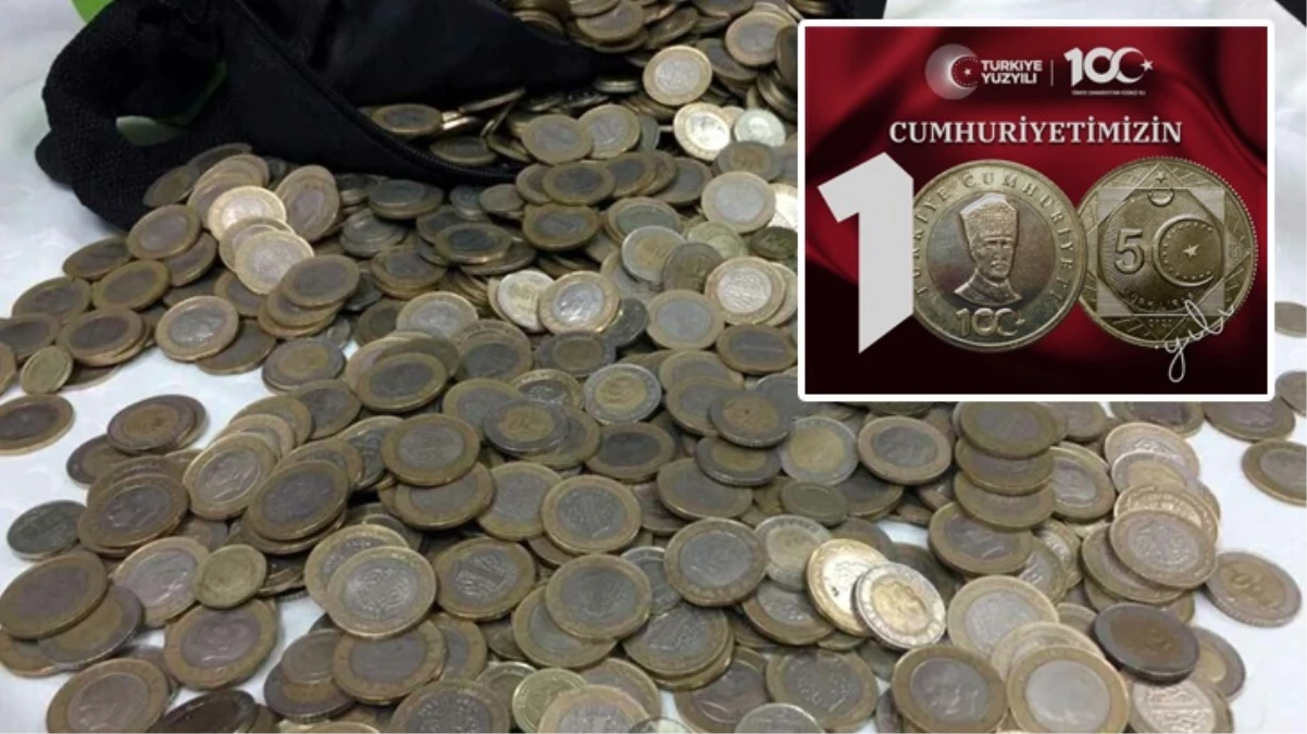 Cumhuriyet'in 100. yılına özel 5 TL'lik madeni para tedavüle giriyor