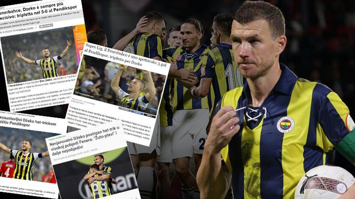 Fenerbahçe'de Edin Dzeko'ya dış basından övgü! 'İnanılmaz, Süper Lig'i domine ediyor'