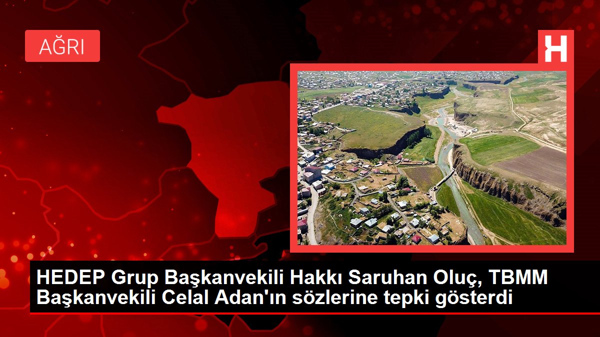 HEDEP Grup Başkanvekili Hakkı Saruhan Oluç, TBMM Başkanvekili Celal Adan'ın sözlerine tepki gösterdi