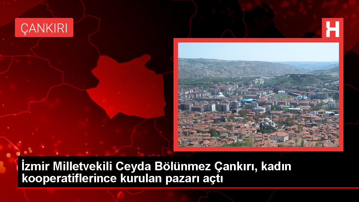 İzmir Milletvekili Ceyda Bölünmez Çankırı, kadın kooperatiflerince kurulan pazarı açtı