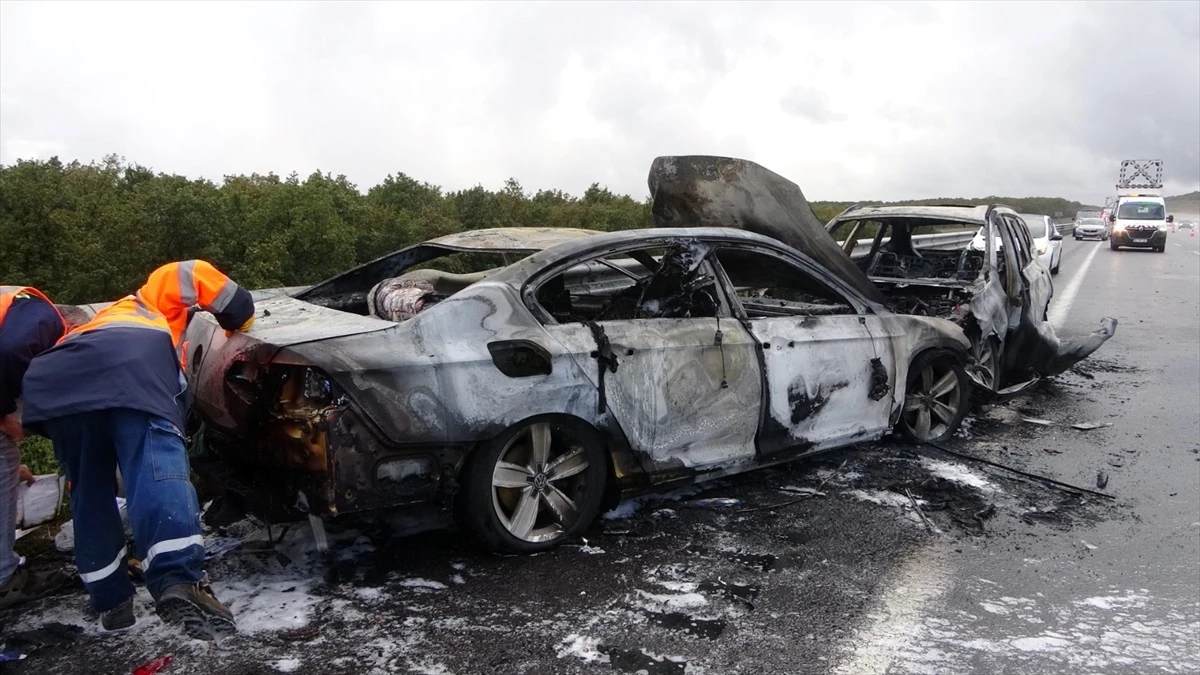 Kuzey Marmara Otoyolu'nda Zincirleme Trafik Kazası: 4 Yaralı