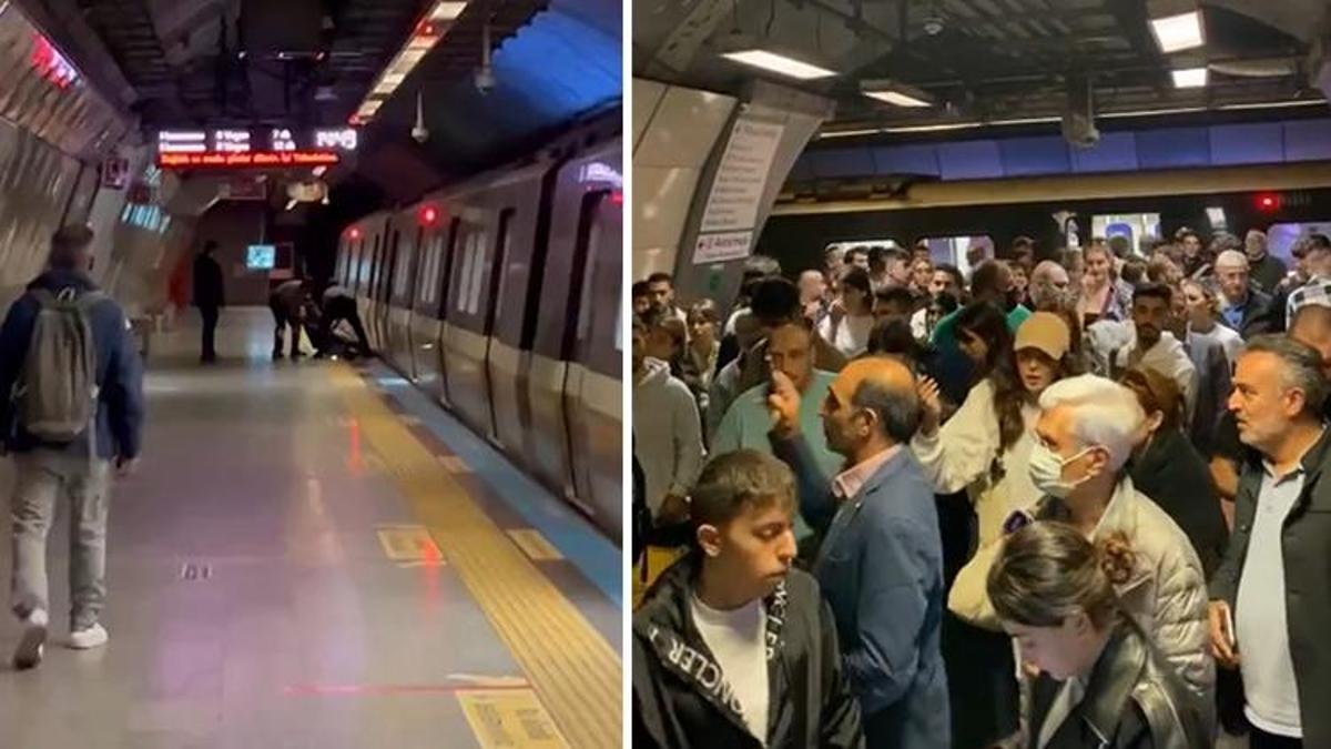 Mecidiyeköy metroda raylara düşen genç son anda kurtarıldı