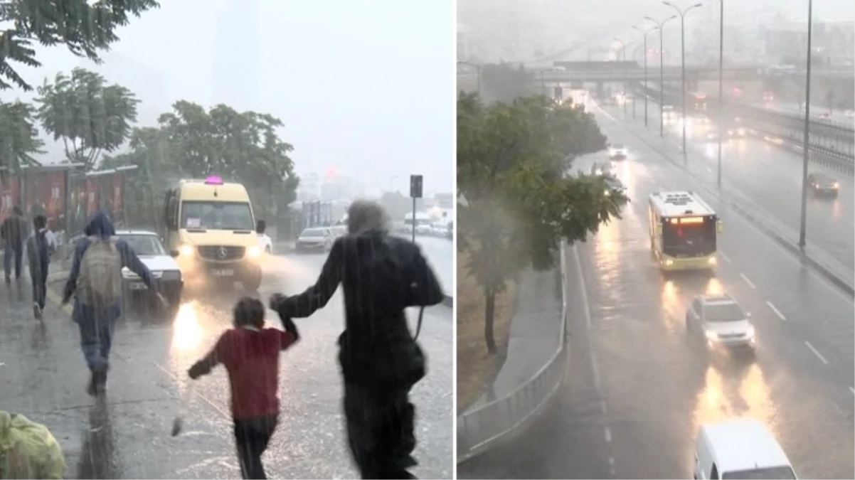 Meteoroloji 44 kenti sarı ve turuncu kodla uyarmıştı! Sağanak yağış İstanbul'da çok kuvvetli başladı