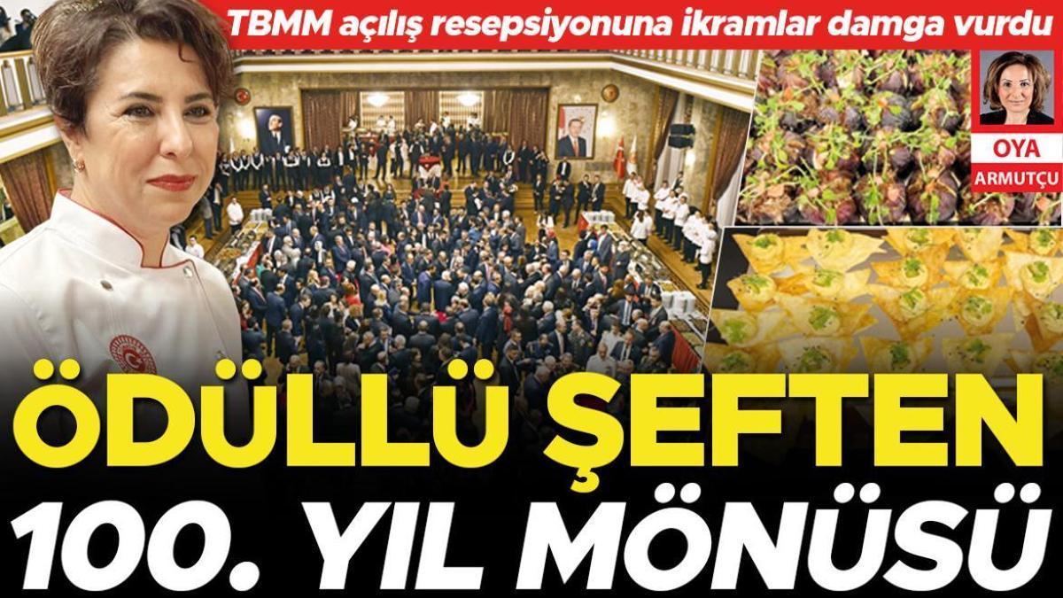 Ödüllü şeften 100. yıl mönüsü... TBMM açılış resepsiyonuna ikramlar damga vurdu