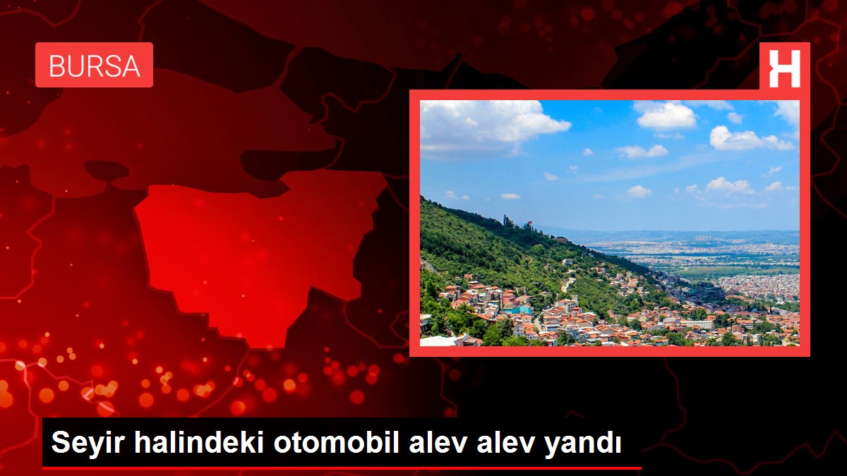 Seyir halindeki otomobil alev alev yandı