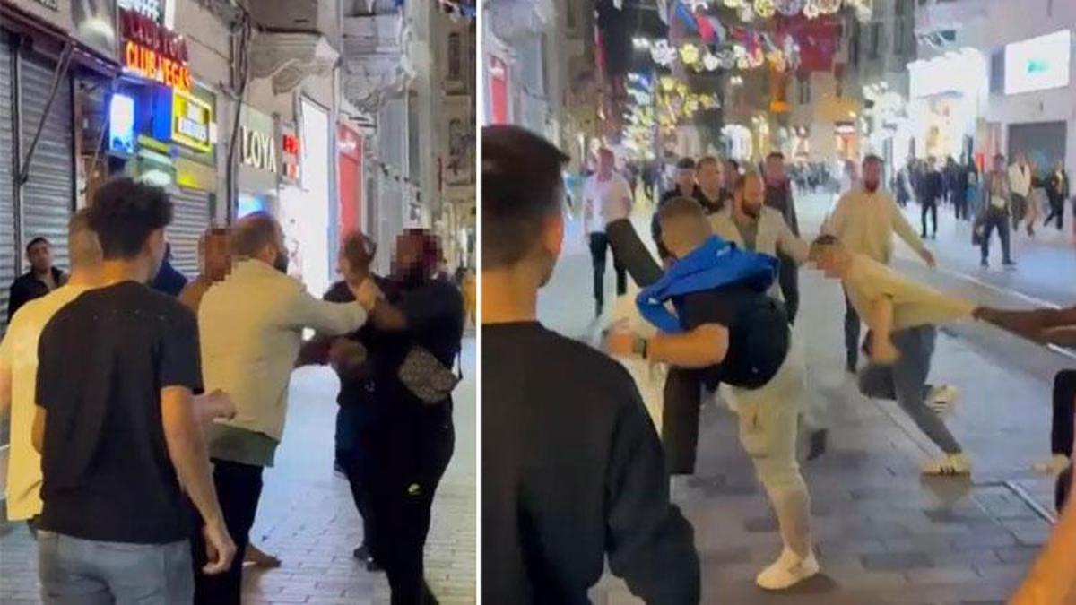 Taksim'de akılalmaz olay! Pansuman yapılmayınca kavga çıktı