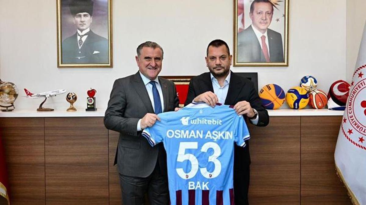 Trabzonspor Başkanı Ertuğrul Doğan, Bakan Bak’ı ziyaret etti