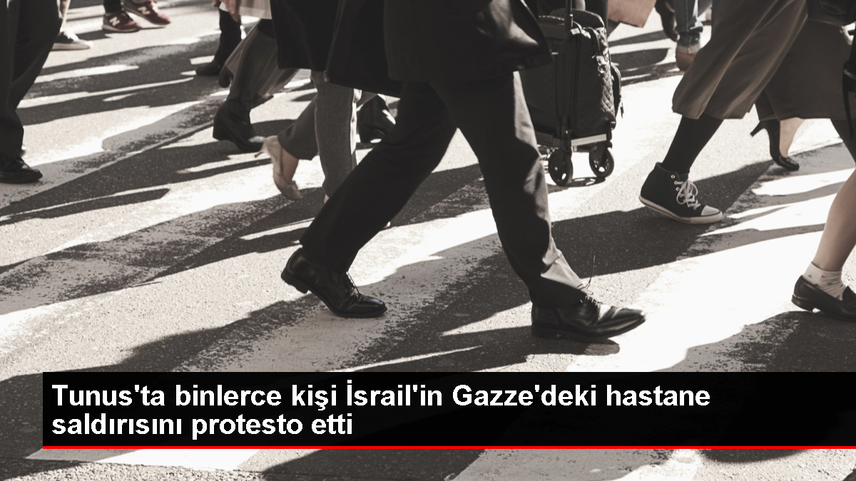 Tunus'ta, ABD Büyükelçiliği önünde İsrail'in Gazze'ye yönelik saldırıları protesto edildi