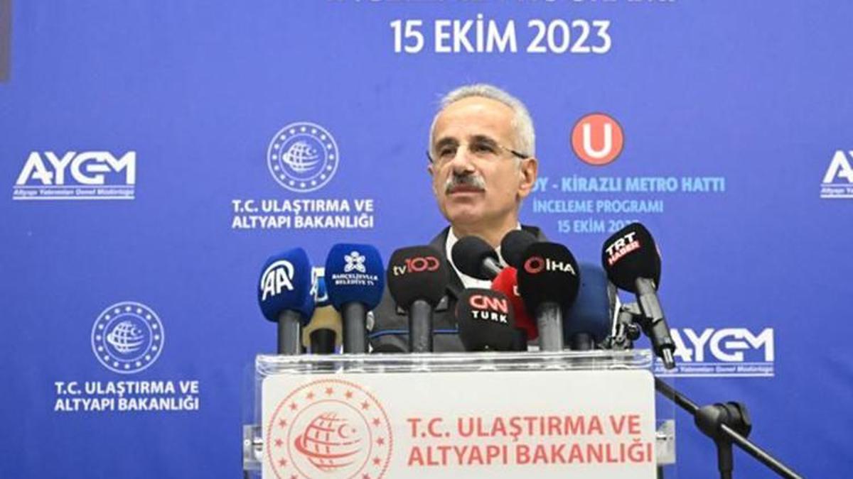 Ulaştırma ve Altyapı Bakanı Abdulkadir Uraloğlu: Bakırköy- Kirazlı metro hattını şubat 2024’te hizmete açacağız