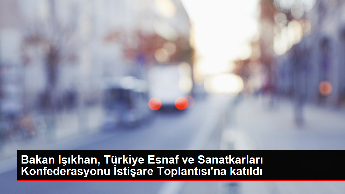 Bakan Işıkhan, Türkiye Esnaf ve Sanatkarları Konfederasyonu İstişare Toplantısı'na katıldı