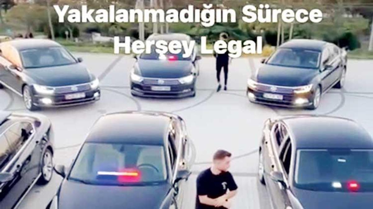 Çakarlı trafik magandaları yakalandı