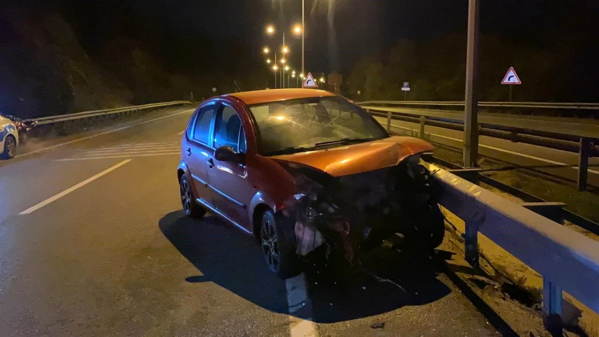 Çorum'da Kontrolden Çıkan Otomobilde Yaralı