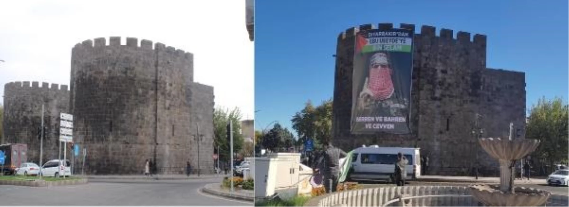 Diyarbakır'da Hamas Sözcüsü Ebu Ubeyde'nin Posterinin İndirilmesi