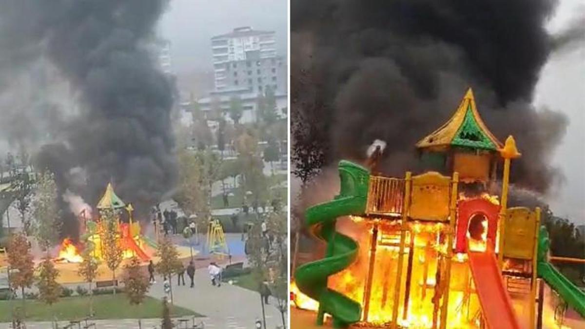 Gaziantep'te çocuk parkını terör propagandası için yakmışlardı! 5 PKK şüphelisi tutuklandı