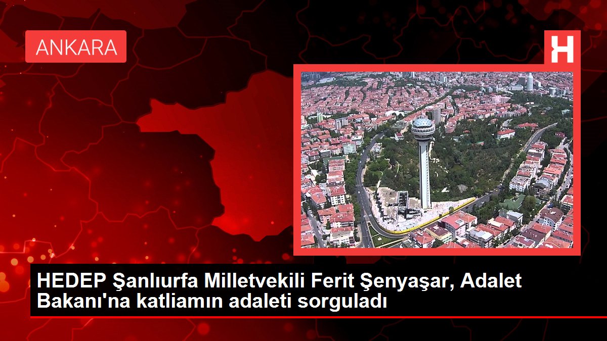 HEDEP Şanlıurfa Milletvekili Ferit Şenyaşar, Adalet Bakanı'na katliamın adaleti sorguladı