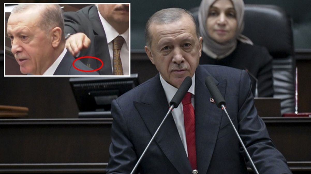 Kürsüde konuşan Erdoğan'ın omzuna arı kondu! Koruması hemen müdahale edip etkisiz hale getirdi