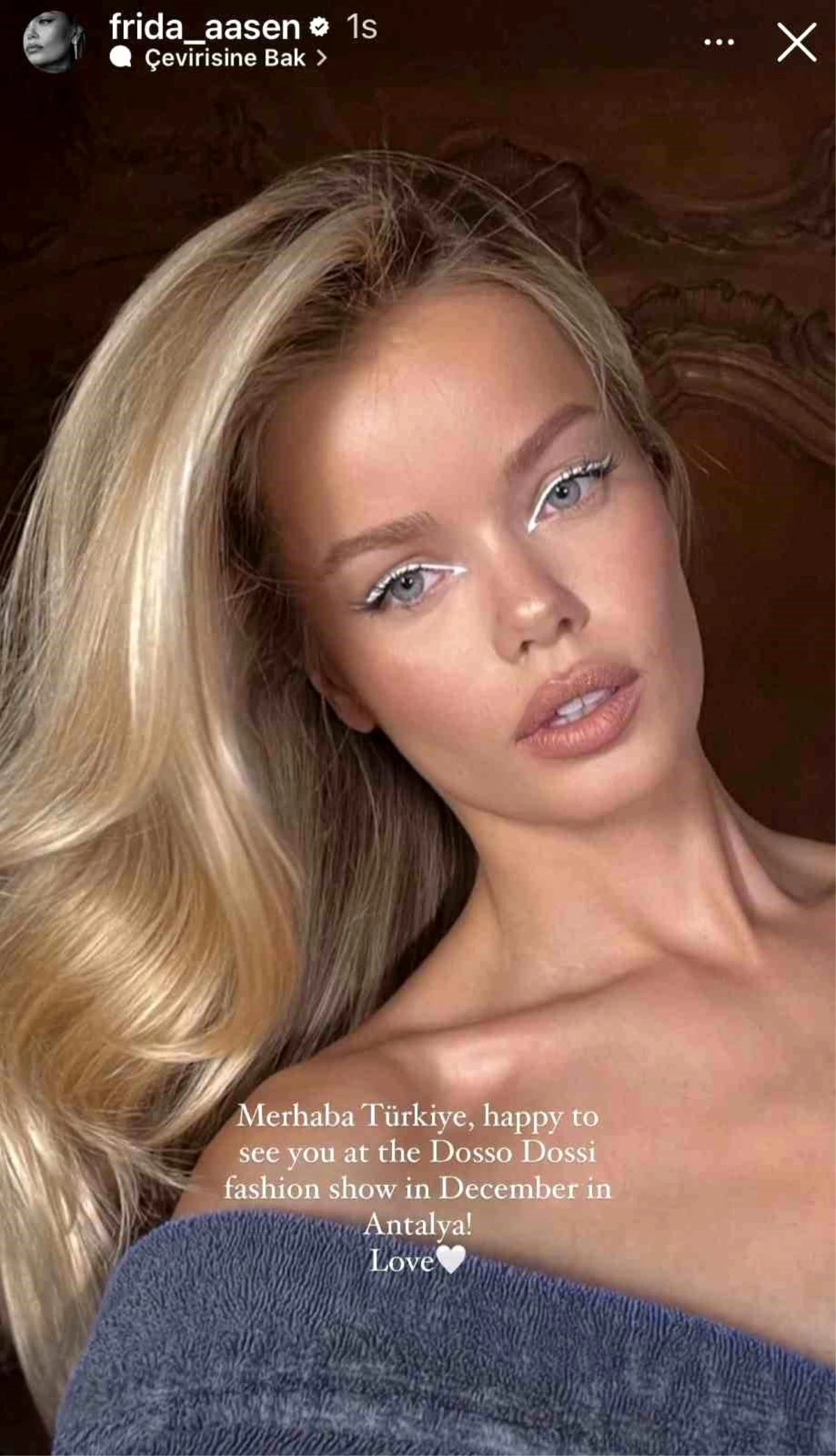 Norveçli Top Model Frida Aasen, Antalya'da Defileye Çıkacak