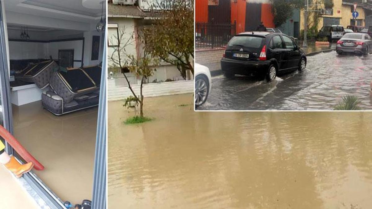 Sağanak hayatı felç etti! Yollar göle döndü, evleri su bastı... Silivri'de dere taştı, Tuzla'da Balıkçı tekneleri alabora oldu