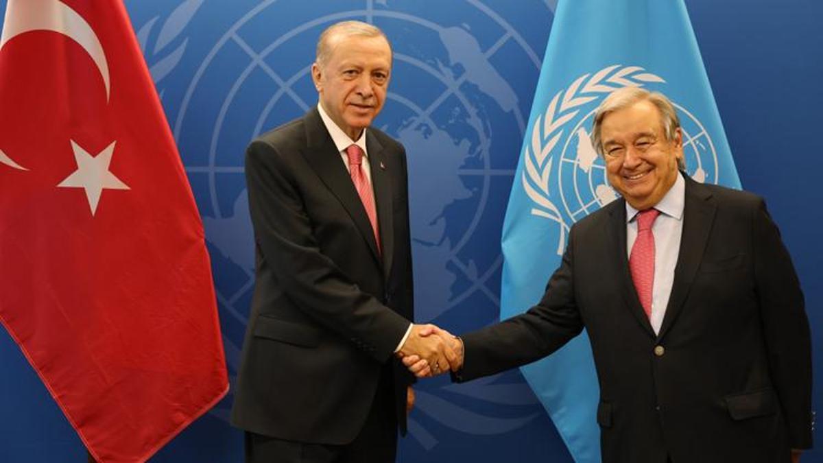 Son dakika! Cumhurbaşkanı Erdoğan, BM Genel Sekreteri Guterres ile görüştü