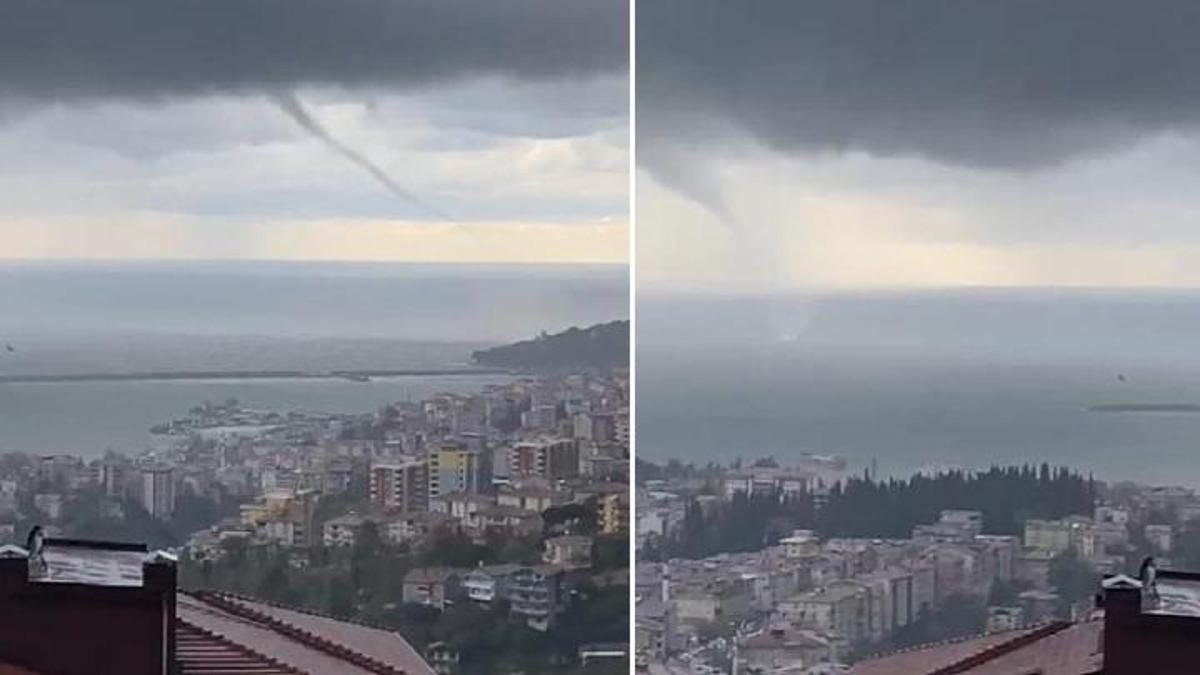 Zonguldak'ta denizde aynı anda 2 hortum oluştu