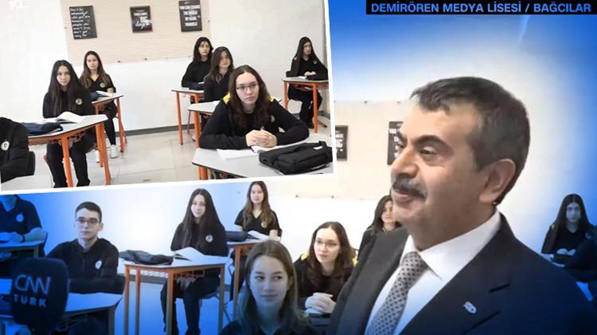 Bakan Tekin'den Demirören Medya Lisesi'ne ziyaret