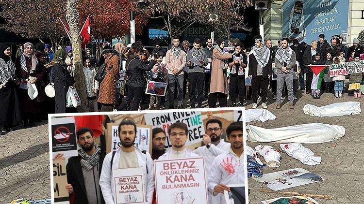 Edirne ve Tekirdağ'da İsrail protestosu... Çocuk ölümlerine dikkat çekildi