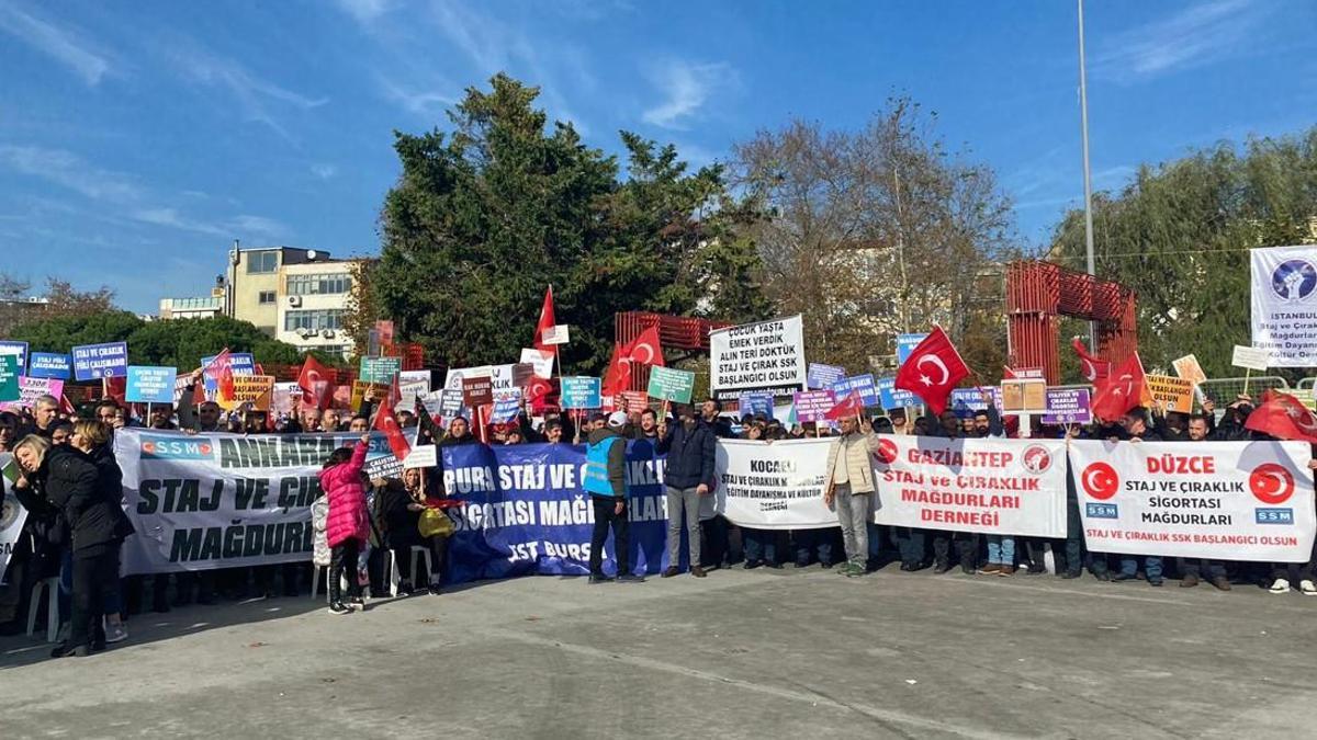 Staj ve çıraklık mağdurları 'Büyük İstanbul Mitingi'nde buluştu