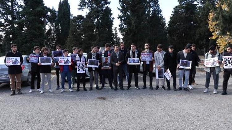 Anadolu Gençlik Vakfı üyelerinden Blinken'ın Türkiye ziyaretine protesto