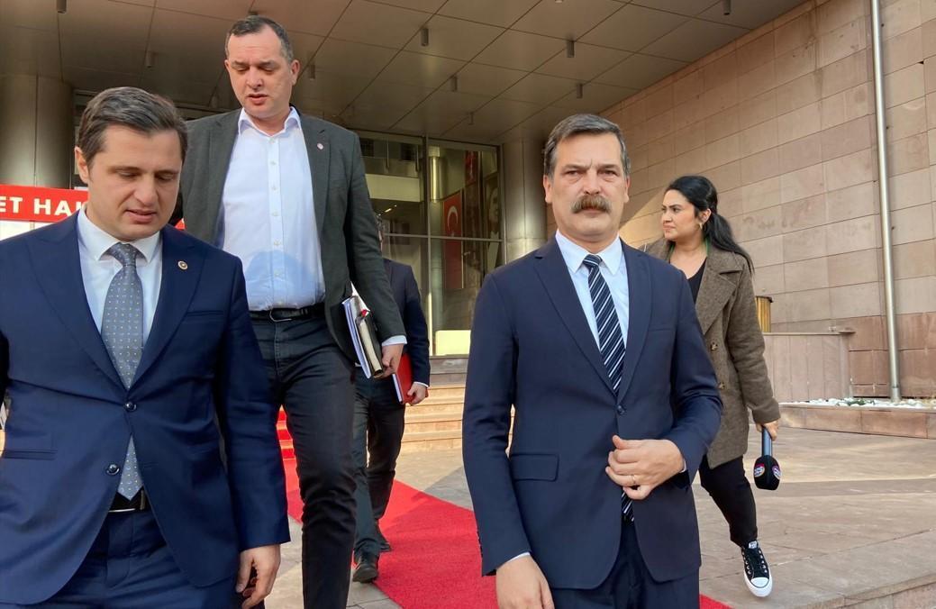 CHP lideri Özel, TİP Genel Başkanı Erkan Baş ile görüştü