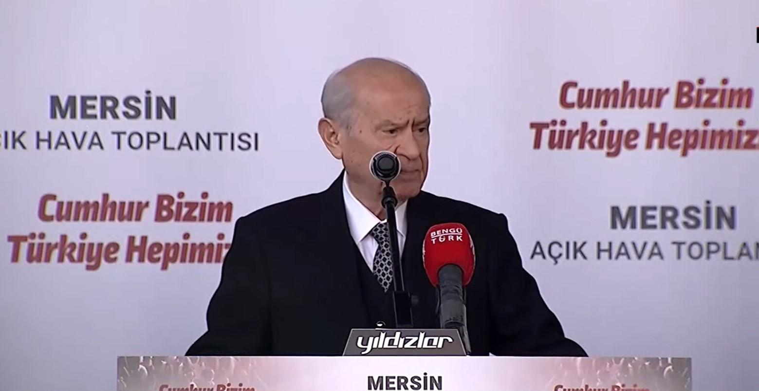 'CHP zihniyeti sınıfta kaldı' MHP Genel Başkanı Devlet Bahçeli: Kayırmacılık, yolsuzluk Mersin'in önünü kapattı