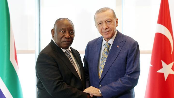 Cumhurbaşkanı Erdoğan, Güney Afrika Cumhuriyeti Cumhurbaşkanı Ramaphosa ile görüştü