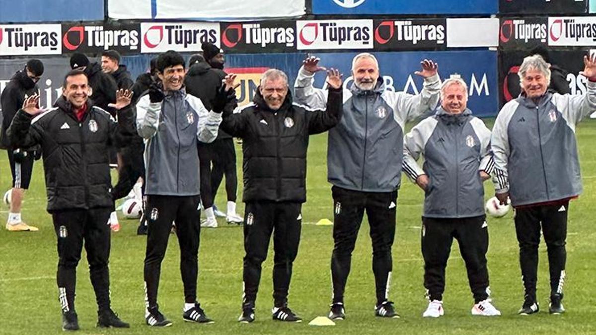 Fernando Santos, Beşiktaş ile ilk antrenmanında 'Kartal Duruşu' yaptı