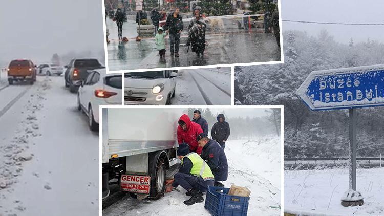 Meteoroloji uyarmıştı! Bursa, Bolu, Eskişehir ve İstanbul'da kar yağışı... Çanakkale-Biga karayolu ulaşıma kapandı