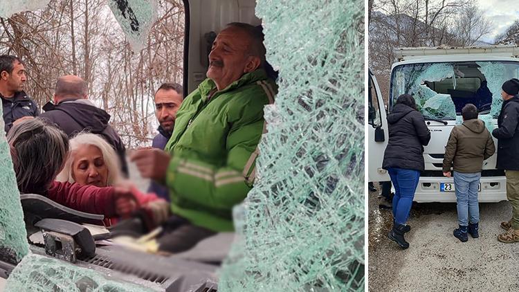 Tunceli'de korkunç olay! Araca çarpan kaya parçası sonucu sürücü hayatını kaybetti