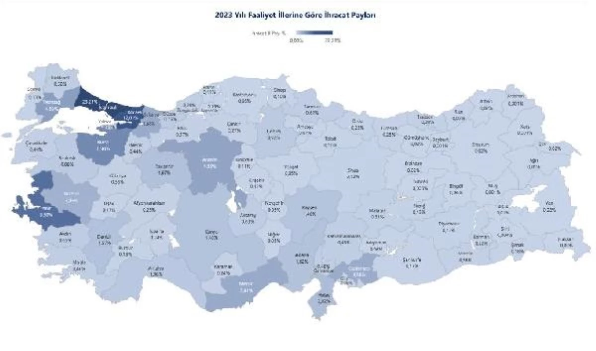 Türkiye'de İhracat Yapılan İlk 3 İl Açıklandı