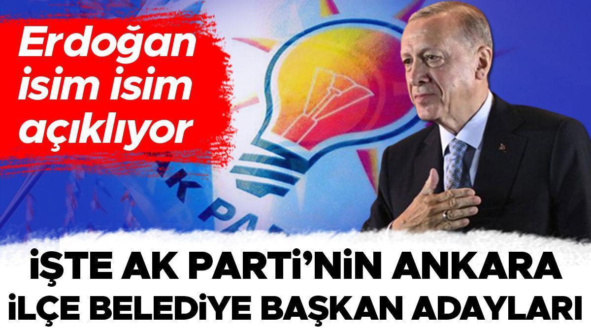 Yerel seçimlere geri sayım... Cumhurbaşkanı Erdoğan, AK Parti'nin Ankara ilçe belediye başkan adaylarını açıkladı