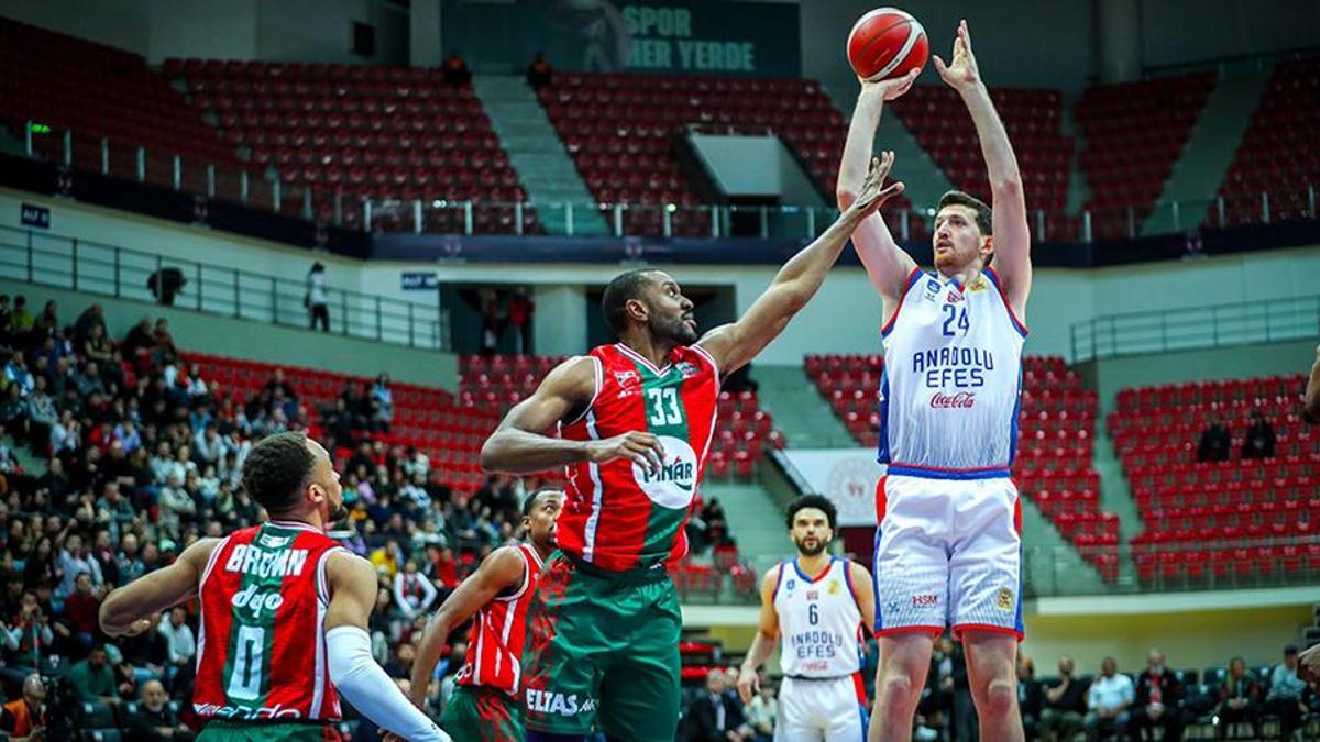 (ÖZET) Anadolu Efes - Pınar Karşıyaka maç sonucu: 81-77 | Anadolu Efes finalde!