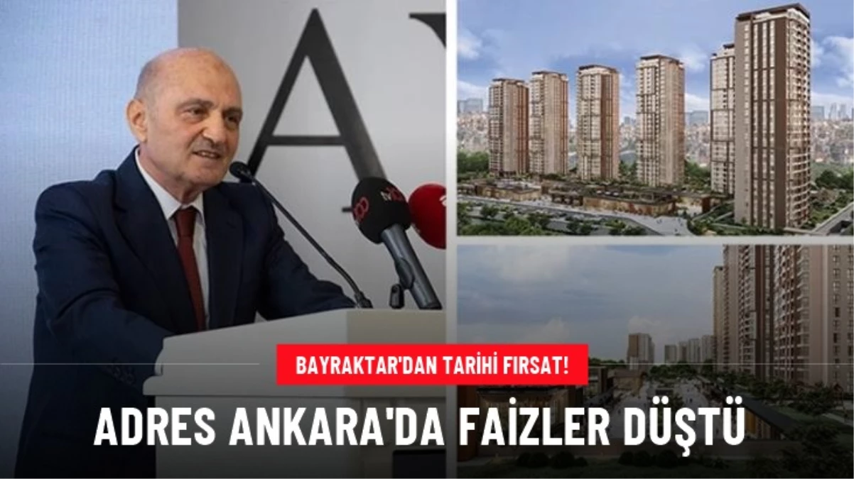 Bayraktar İnşaat'tan 50'nci Yılına Özel 72 Ay Vade %1,99 Kredi Oranı "Adres Ankara Evleri"