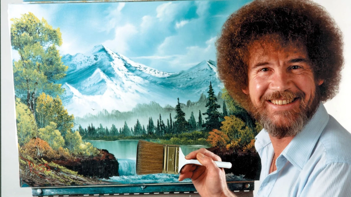 Bob Ross'un ilk tablosu 'Ormanda Yürüyüş' 9,8 milyon dolara satıldı