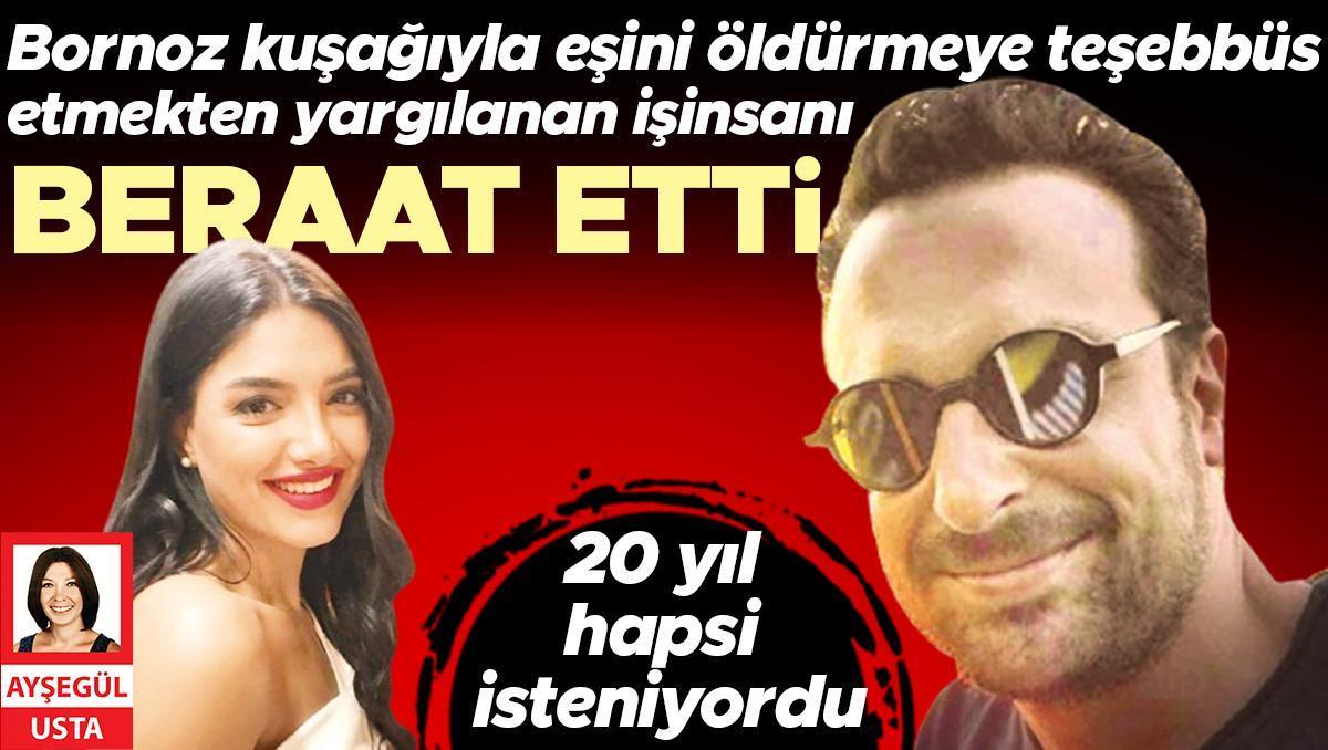 Bornoz kuşağıyla eşini öldürmeye teşebbüs etmekten yargılanan işinsanı beraat etti