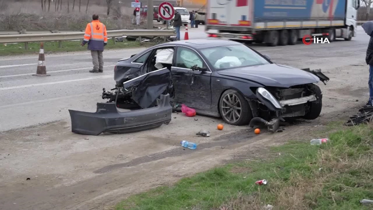 Edirne'de otomobil ile tır çarpıştı: 1 yaralı