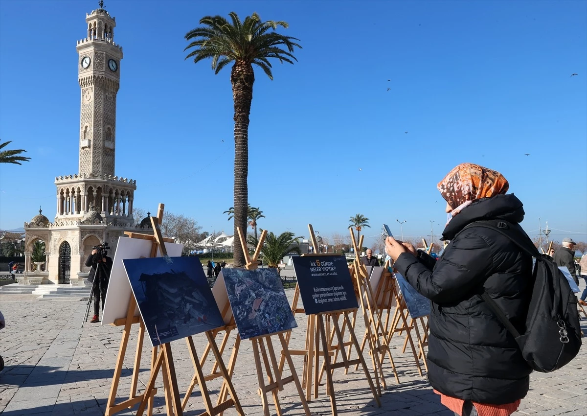 İzmir'de Kahramanmaraş depremleri anısına fotoğraf sergisi açıldı