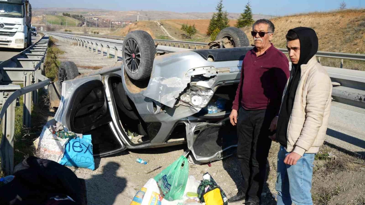 Kırıkkale'de Kontrolden Çıkan Otomobil Hurdaya Döndü, 1 Yaralı