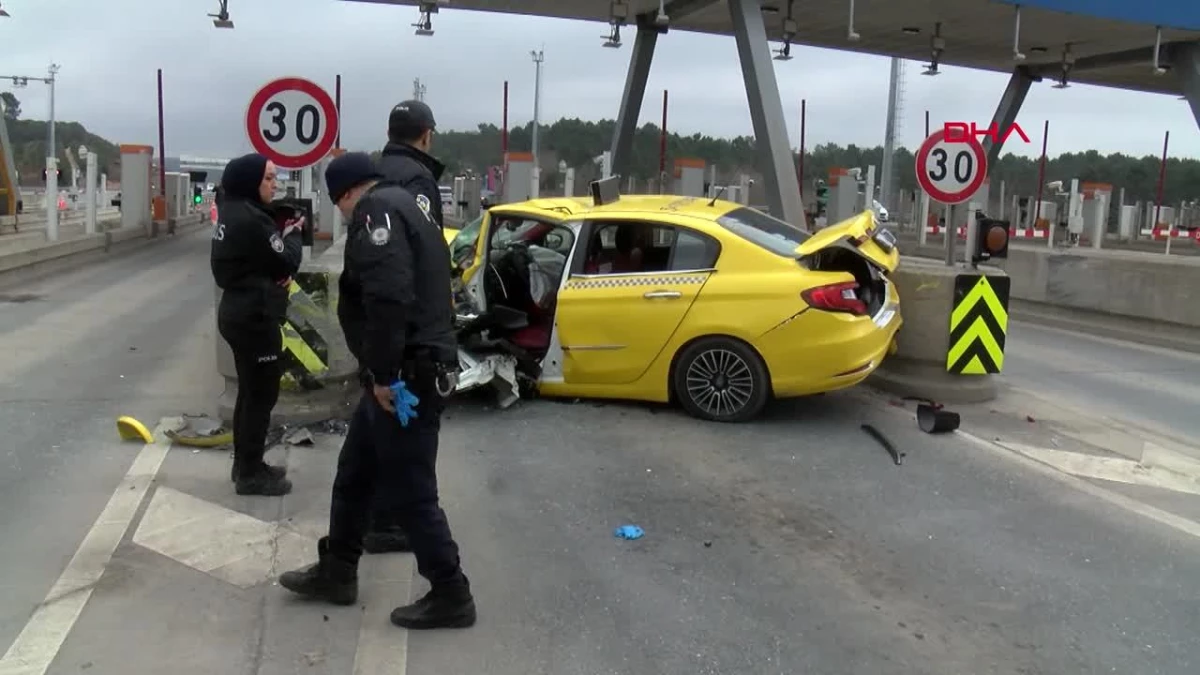 Kuzey Marmara Otoyolu'nda Taksinin Beton Bariyere Çarpması Sonucu 1 Ölü 1 Yaralı