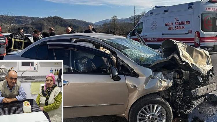 Ordu'da kahreden kaza...  Çocuklarının yanına giden çift, kazada hayatını kaaybetti